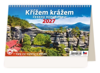 Kalendář stolní Křížem krážem Českou republikou S23